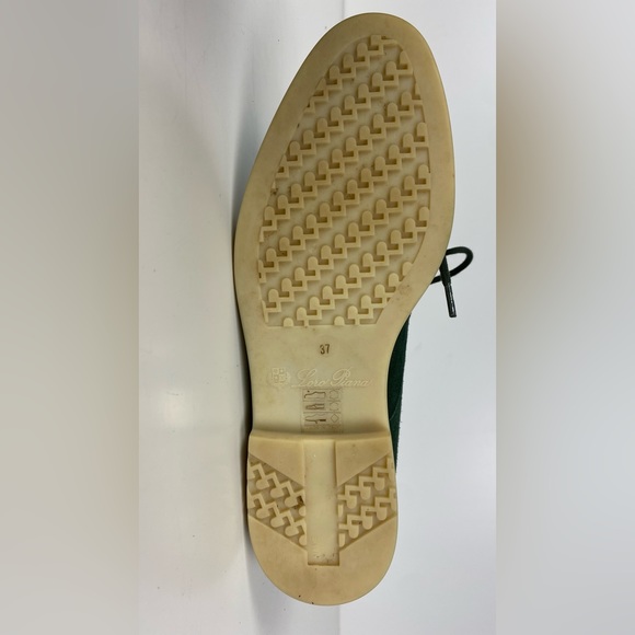 AUTH LORO PIANA GREEN SUEDE & FUR LACE UP BOOTS WOMENS 37 - Picture 7 of 8